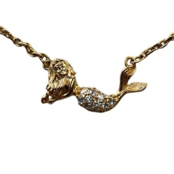 Handmade Jewelry - New Mermaid necklace stainless steel with crystal's in gold color